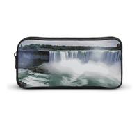 HETVBNS Niagara Falls Pencil Case Large Capacity, Durable Pencil Pouch Portable Small Cosmetic Bag with Metal Zipper, Simple Makeup Pouch Aesthetic Toiletry Bag for Travel Office