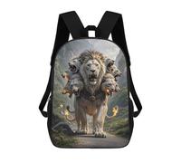 HETVBNS Nine Lions Backpack for Women Men, Durable 600D Polyester Bookbag with Large Capacity, Lightweight 17 Inch Laptop Backpack Minimalism Casual Daypack for Work, Travel