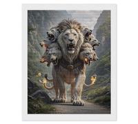 HETVBNS Nine Lions Diamond Painting Kits for Adults, Full Round Drill DIY Diamond Art for Beginners, 5D Gem Art and Crafts for Home Wall Decor 16"x20"