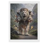 HETVBNS Nine Lions Diamond Painting Kits for Adults, Full Round Drill DIY Diamond Art for Beginners, 5D Gem Art and Crafts for Home Wall Decor 12"x16"