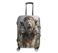 HETVBNS Nine Lions Luggage Cover, Elastic Luggage Protector Fits 19-32in Suitcases, Washable & Anti-Scratch Suitcase Cover for Men Women, style, Small, Classic