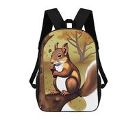 HETVBNS Nut-eating Squirrel Backpack for Women Men, Durable 600D Polyester Bookbag with Large Capacity, Lightweight 17 Inch Laptop Backpack Minimalism Casual Daypack for Work, Travel
