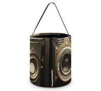 HETVBNS Old Camera Candy Bag Halloween Trick Or Treat Bucket 7.9x8.3in, Reusable Gift Bags for Party Holiday Wedding