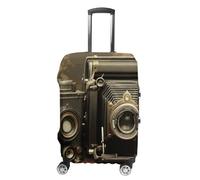 HETVBNS Old Camera Luggage Cover, Elastic Luggage Protector Fits 19-32in Suitcases, Washable & Anti-Scratch Suitcase Cover for Men Women, style, Small, Classic