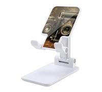 HETVBNS Old Camera Phone Stand for Desk - Adjustable & Foldable Tablet Stand Portable Cell Phone Stand Holder Compatible with 4-13" Smartphones, Tablets