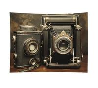 HETVBNS Old Camera Tapestry Wall Hanging - 30"x40" Aesthetic Tapestries Soft Polyester Wall Art Decor Large Tapestry for Bedroom Living Room Dorm Backdrop, Hanging Kit Included
