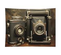 HETVBNS Old Camera Tapestry Wall Hanging - 60"x80" Aesthetic Tapestries Soft Polyester Wall Art Decor Large Tapestry for Bedroom Living Room Dorm Backdrop, Hanging Kit Included