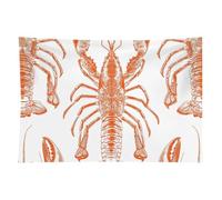 HETVBNS Orange Shrimp Pattern Tapestry Wall Hanging - 40"x60" Aesthetic Tapestries Soft Polyester Wall Art Decor Large Tapestry for Bedroom Living Room Dorm Backdrop, Hanging Kit Included