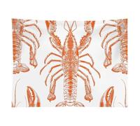 HETVBNS Orange Shrimp Pattern Tapestry Wall Hanging - 60"x80" Aesthetic Tapestries Soft Polyester Wall Art Decor Large Tapestry for Bedroom Living Room Dorm Backdrop, Hanging Kit Included