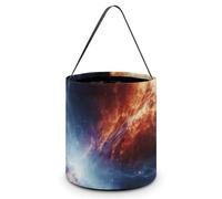 HETVBNS Outer Space Stars Candy Bag Halloween Trick Or Treat Bucket 7.9x8.3in, Reusable Gift Bags for Party Holiday Wedding