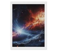 HETVBNS Outer Space Stars Diamond Painting Kits for Adults, Full Round Drill DIY Diamond Art for Beginners, 5D Gem Art and Crafts for Home Wall Decor 12"x16"