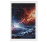 HETVBNS Outer Space Stars Diamond Painting Kits for Adults, Full Round Drill DIY Diamond Art for Beginners, 5D Gem Art and Crafts for Home Wall Decor 8"x12"