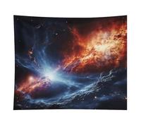 HETVBNS Outer Space Stars Tapestry Wall Hanging - 50"x60" Aesthetic Tapestries Soft Polyester Wall Art Decor Large Tapestry for Bedroom Living Room Dorm Backdrop, Hanging Kit Included