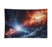 HETVBNS Outer Space Stars Tapestry Wall Hanging - 60"x90" Aesthetic Tapestries Soft Polyester Wall Art Decor Large Tapestry for Bedroom Living Room Dorm Backdrop, Hanging Kit Included
