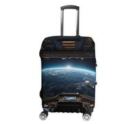 HETVBNS Outer Space Views from The Spaceship Luggage Cover, Elastic Luggage Protector Fits 19-32in Suitcases, Washable & Anti-Scratch Suitcase Cover for Men Women, style, Small, Classic