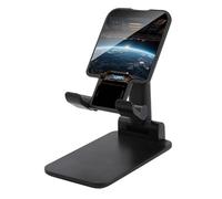 HETVBNS Outer Space Views from The Spaceship Phone Stand for Desk - Adjustable & Foldable Tablet Stand Portable Cell Phone Stand Holder Compatible with 4-13" Smartphones, Tablets