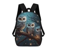 HETVBNS Owl on Tree Backpack for Women Men, Durable 600D Polyester Bookbag with Large Capacity, Lightweight 17 Inch Laptop Backpack Minimalism Casual Daypack for Work, Travel