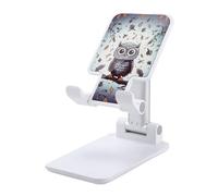 HETVBNS Owl Tree Branches Phone Stand for Desk - Adjustable & Foldable Tablet Stand Portable Cell Phone Stand Holder Compatible with 4-13" Smartphones, Tablets
