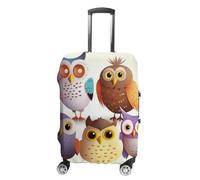 HETVBNS Owls Birds Luggage Cover, Elastic Luggage Protector Fits 19-32in Suitcases, Washable & Anti-Scratch Suitcase Cover for Men Women, style, L, Classic
