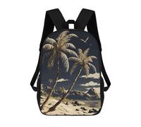 HETVBNS Palm Tree Backpack for Women Men, Durable 600D Polyester Bookbag with Large Capacity, Lightweight 17 Inch Laptop Backpack Minimalism Casual Daypack for Work, Travel