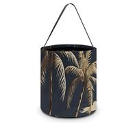HETVBNS Palm Tree Candy Bag Halloween Trick Or Treat Bucket 7.9x8.3in, Reusable Gift Bags for Party Holiday Wedding