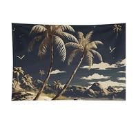 HETVBNS Palm Tree Tapestry Wall Hanging - 40"x60" Aesthetic Tapestries Soft Polyester Wall Art Decor Large Tapestry for Bedroom Living Room Dorm Backdrop, Hanging Kit Included