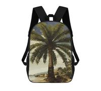 HETVBNS Palm Tree Tropical Backpack for Women Men, Durable 600D Polyester Bookbag with Large Capacity, Lightweight 17 Inch Laptop Backpack Minimalism Casual Daypack for Work, Travel