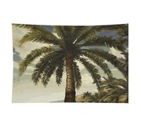HETVBNS Palm Tree Tropical Tapestry Wall Hanging - 60"x90" Aesthetic Tapestries Soft Polyester Wall Art Decor Large Tapestry for Bedroom Living Room Dorm Backdrop, Hanging Kit Included