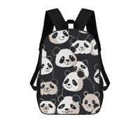 HETVBNS Panda Star Backpack for Women Men, Durable 600D Polyester Bookbag with Large Capacity, Lightweight 17 Inch Laptop Backpack Minimalism Casual Daypack for Work, Travel