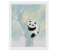 HETVBNS Panda Star Diamond Painting Kits for Adults, Full Round Drill DIY Diamond Art for Beginners, 5D Gem Art and Crafts for Home Wall Decor 16"x20"