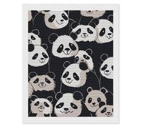 HETVBNS Panda Star Diamond Painting Kits for Adults, Full Round Drill DIY Diamond Art for Beginners, 5D Gem Art and Crafts for Home Wall Decor 16"x20"