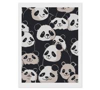 HETVBNS Panda Star Diamond Painting Kits for Adults, Full Round Drill DIY Diamond Art for Beginners, 5D Gem Art and Crafts for Home Wall Decor 12"x16"