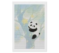 HETVBNS Panda Star Diamond Painting Kits for Adults, Full Round Drill DIY Diamond Art for Beginners, 5D Gem Art and Crafts for Home Wall Decor 8"x12"