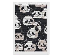 HETVBNS Panda Star Diamond Painting Kits for Adults, Full Round Drill DIY Diamond Art for Beginners, 5D Gem Art and Crafts for Home Wall Decor 8"x12"