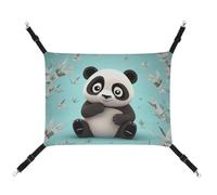 HETVBNS Panda Star Pet Hammock for Cats & Dogs, Soft Breathable Canvas Hanging Hammock with Adjustable Straps, Comfortable & Durable Hanging Bed for Small to Medium Pets