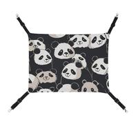 HETVBNS Panda Star Pet Hammock for Cats & Dogs, Soft Breathable Canvas Hanging Hammock with Adjustable Straps, Comfortable & Durable Hanging Bed for Small to Medium Pets