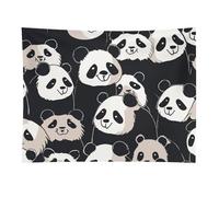 HETVBNS Panda Star Tapestry Wall Hanging - 30"x40" Aesthetic Tapestries Soft Polyester Wall Art Decor Large Tapestry for Bedroom Living Room Dorm Backdrop, Hanging Kit Included