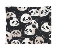 HETVBNS Panda Star Tapestry Wall Hanging - 50"x60" Aesthetic Tapestries Soft Polyester Wall Art Decor Large Tapestry for Bedroom Living Room Dorm Backdrop, Hanging Kit Included