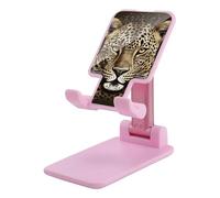 HETVBNS Patterned Leopard Head Phone Stand for Desk - Adjustable & Foldable Tablet Stand Portable Cell Phone Stand Holder Compatible with 4-13" Smartphones, Tablets