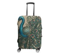HETVBNS Peacock Pattern Luggage Cover, Elastic Luggage Protector Fits 19-32in Suitcases, Washable & Anti-Scratch Suitcase Cover for Men Women, style, XL, Classic