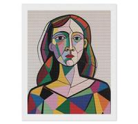 HETVBNS Pensive Woman Diamond Painting Kits for Adults, Full Round Drill DIY Diamond Art for Beginners, 5D Gem Art and Crafts for Home Wall Decor 16"x20"