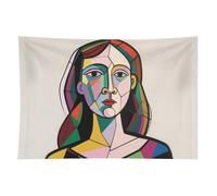 HETVBNS Pensive Woman Tapestry Wall Hanging - 40"x60" Aesthetic Tapestries Soft Polyester Wall Art Decor Large Tapestry for Bedroom Living Room Dorm Backdrop, Hanging Kit Included