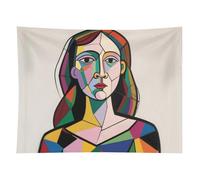 HETVBNS Pensive Woman Tapestry Wall Hanging - 60"x80" Aesthetic Tapestries Soft Polyester Wall Art Decor Large Tapestry for Bedroom Living Room Dorm Backdrop, Hanging Kit Included