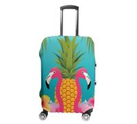 HETVBNS Pineapple Flamingo Luggage Cover, Elastic Luggage Protector Fits 19-32in Suitcases, Washable & Anti-Scratch Suitcase Cover for Men Women, style, XL, Classic