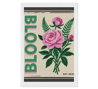 HETVBNS Pink Green Block Print Diamond Painting Kits for Adults, Full Round Drill DIY Diamond Art for Beginners, 5D Gem Art and Crafts for Home Wall Decor 8"x12"