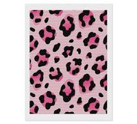 HETVBNS Pink Leopard Diamond Painting Kits for Adults, Full Round Drill DIY Diamond Art for Beginners, 5D Gem Art and Crafts for Home Wall Decor 12"x16"