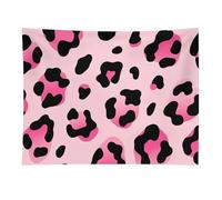 HETVBNS Pink Leopard Tapestry Wall Hanging - 30"x40" Aesthetic Tapestries Soft Polyester Wall Art Decor Large Tapestry for Bedroom Living Room Dorm Backdrop, Hanging Kit Included