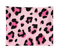 HETVBNS Pink Leopard Tapestry Wall Hanging - 50"x60" Aesthetic Tapestries Soft Polyester Wall Art Decor Large Tapestry for Bedroom Living Room Dorm Backdrop, Hanging Kit Included