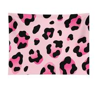 HETVBNS Pink Leopard Tapestry Wall Hanging - 60"x80" Aesthetic Tapestries Soft Polyester Wall Art Decor Large Tapestry for Bedroom Living Room Dorm Backdrop, Hanging Kit Included