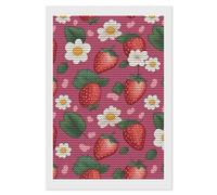 HETVBNS Pink Strawberry Diamond Painting Kits for Adults, Full Round Drill DIY Diamond Art for Beginners, 5D Gem Art and Crafts for Home Wall Decor 8"x12"